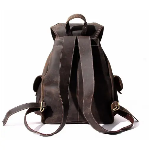 Trendy Leather Backpack - Image 4