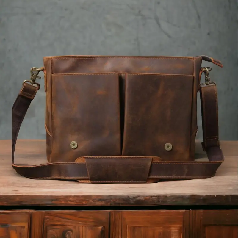Modern Leather Laptop Bag - Image 2