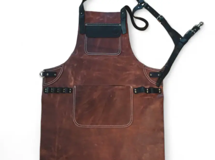 Durable Leather Bartender Apron