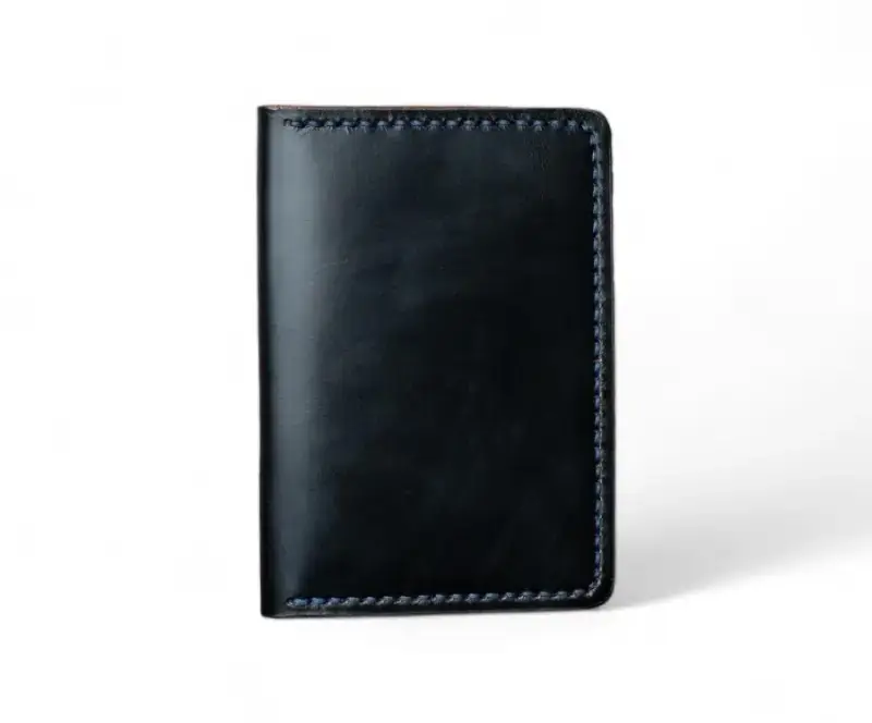 Stylish Black Leather Passport Case